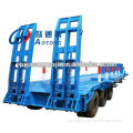 China hot sale 3 axles lowbed truck lorry semi trailer for sale (30-100 ton capacity)